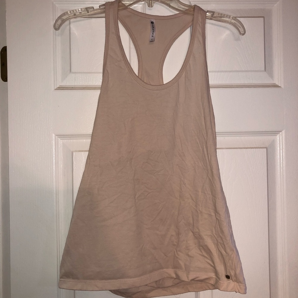 Light pink Fabletics workout tank